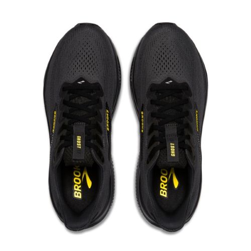 Brooks Mens Ghost 17 D Ebony/Black/Yellow