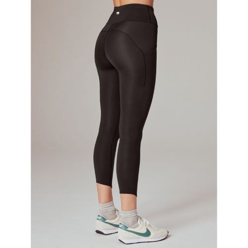 Running Bare Womens runCOOL Ankle Grazer 7/8 Tight Black