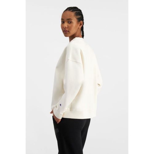 Champion Womens Rochester Base OS Crew Sweat White Ferrari