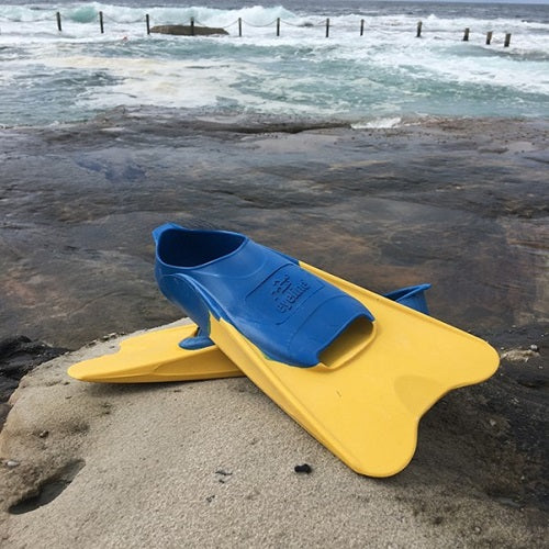 Eyeline Short Swim Flipper Yellow/Blue