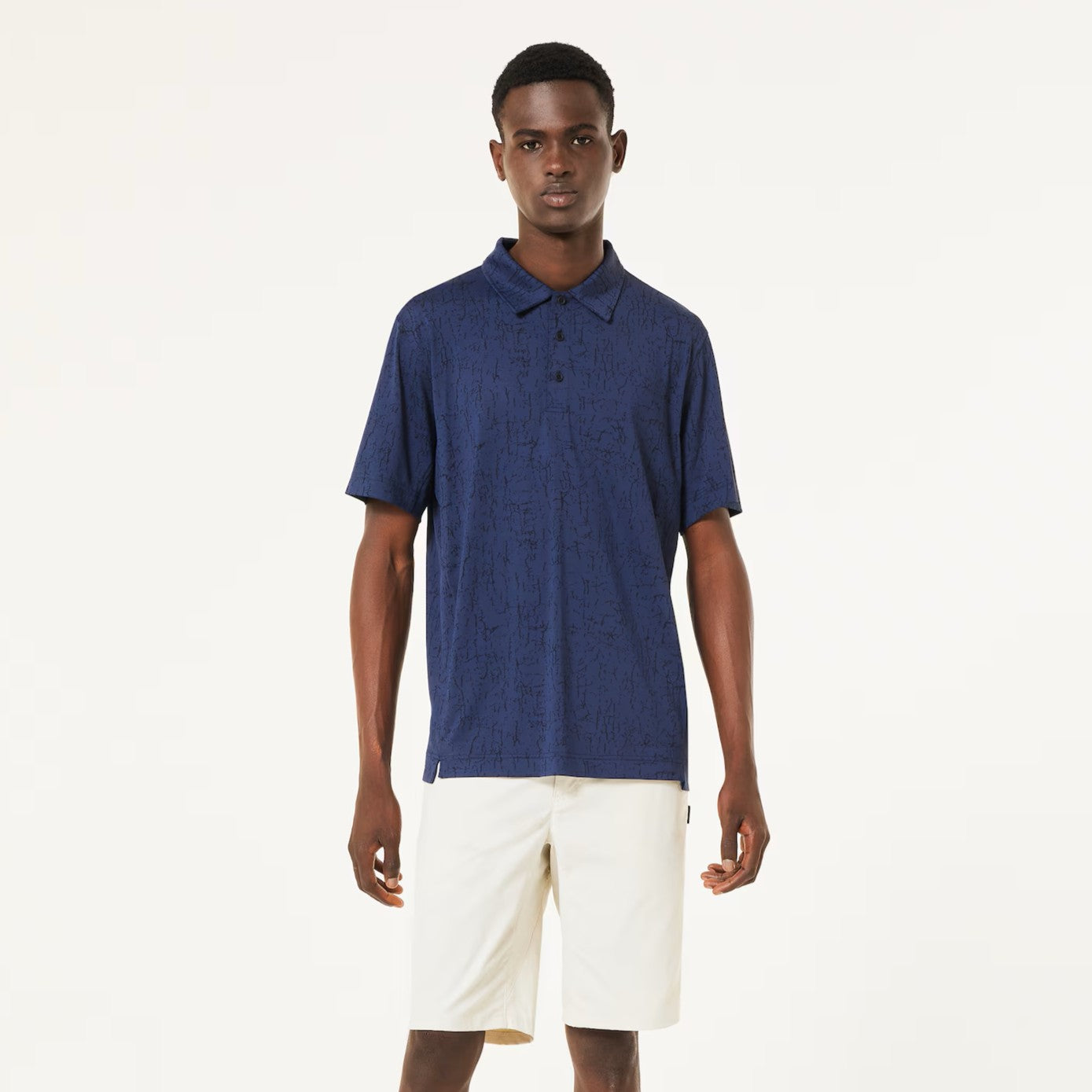 Oakley Mens Resist Jacquard Polo Shirt Abyss