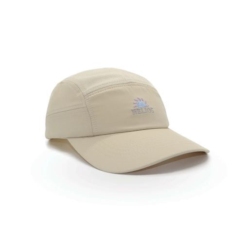 Helios Ultra Light 7 Panel Firm Brim Running Cap Tan