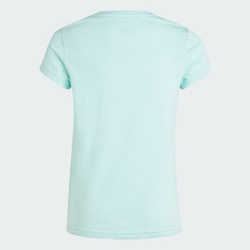 Adidas Kids Big Logo Tee Semi Flash Aqua/White