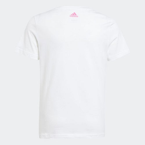 Adidas Kids Linear Tee White/Pulse Magenta