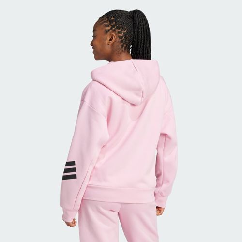 Adidas Womens Future Icons 3 Stripes Full Zip Hooded Jacket True Pink