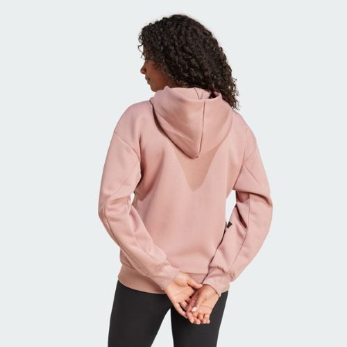 Adidas Womens Future Icons 3 Stripes Full Zip Hooded Jacket Warm Clay