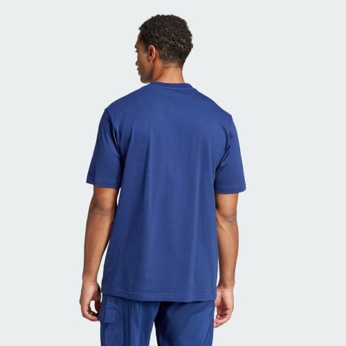 Adidas Mens Linear Single Jersey Tee Dark Blue/White