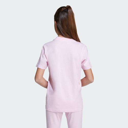 Adidas Kids Small Logo Tee Clear Pink/White
