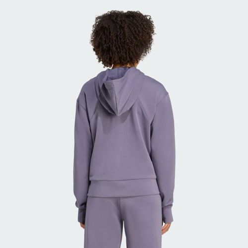 Adidas Womens D4T Full Zip Hooded Jacket Preloved Violet