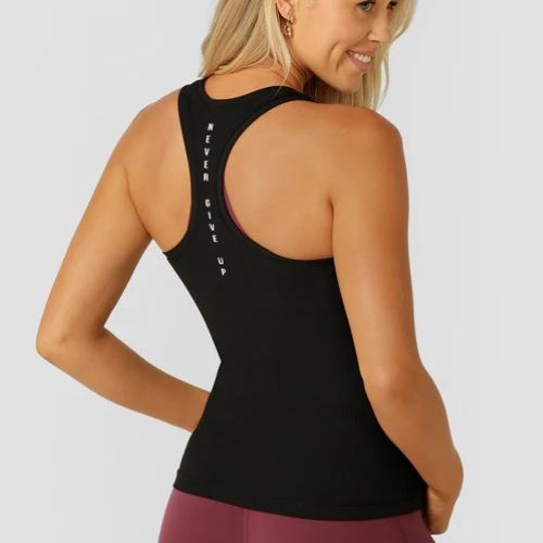 Lorna Jane Womens Amy Fitted Active Rib Tank Black