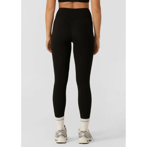 Lorna Jane Womens Lotus No Chafe Phone Pocket Tech Ankle Biter Tight Recycled Black