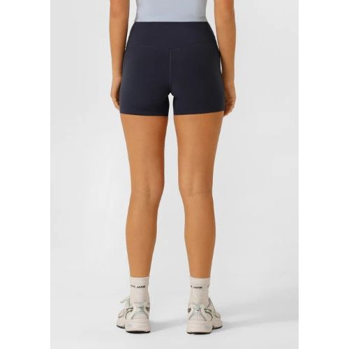 Lorna Jane Womens Lotus No Chafe Phone Pocket 12cm Bike Tight Platinum Navy