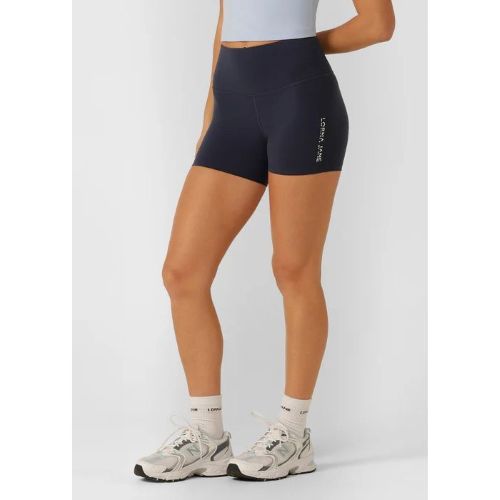 Lorna Jane Womens Lotus No Chafe Phone Pocket 12cm Bike Tight Platinum Navy