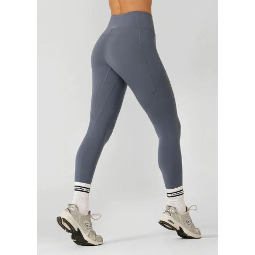 Lorna Jane Womens Amy No Ride Phone Pocket Full Length Tight Dark Powder Grey