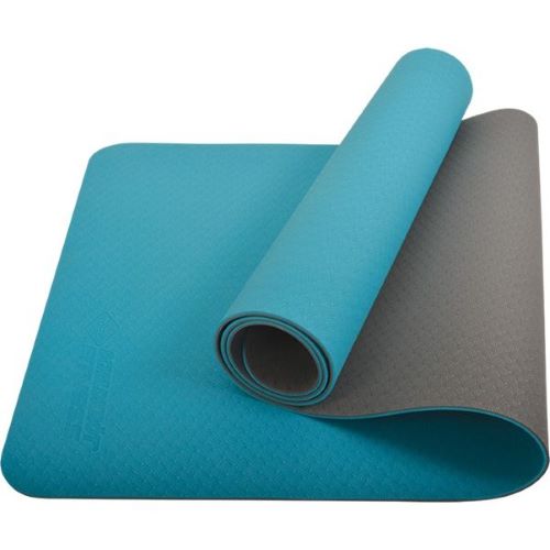Schildkrot Fitness Dual Layer TPE Yoga Mat 4mm Turquoise/Grey