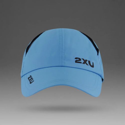 2XU Run Cap Azure Blue/Black
