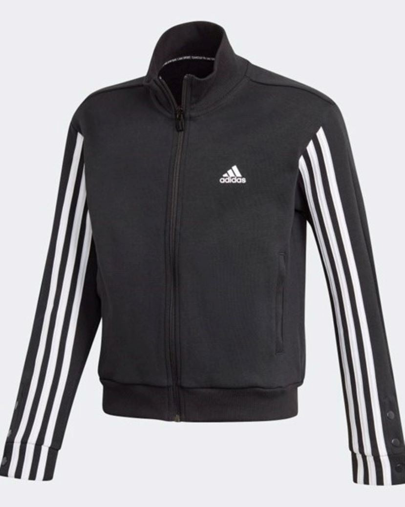 Adidas Kids Snap Bomber Jacket Black/White