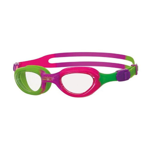 Zoggs Junior Little Super Seal Swim Goggles Green/Purple/Pink