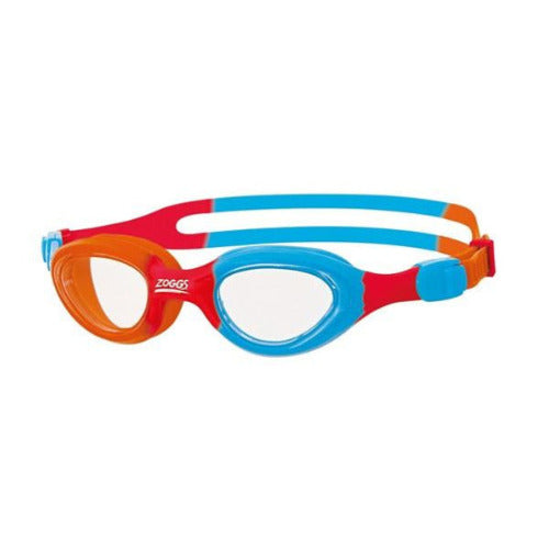 Zoggs Junior Little Super Seal Swim Goggles Blue/Orange/Red