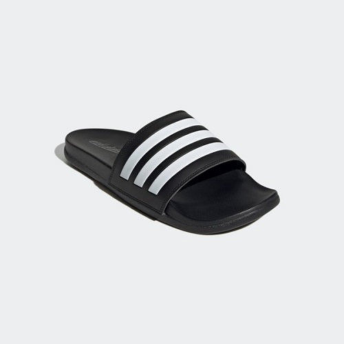 Adidas Mens Adilette Comfort 3 Stripes Core Black/Cloud White