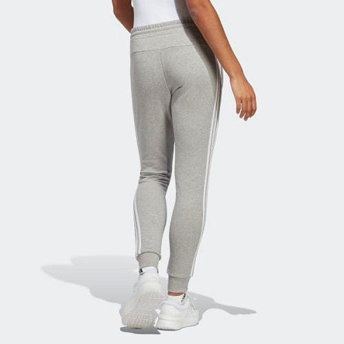 Adidas Womens 3 Stripes French Terry Cuffed Pant Medium Grey Heather/White