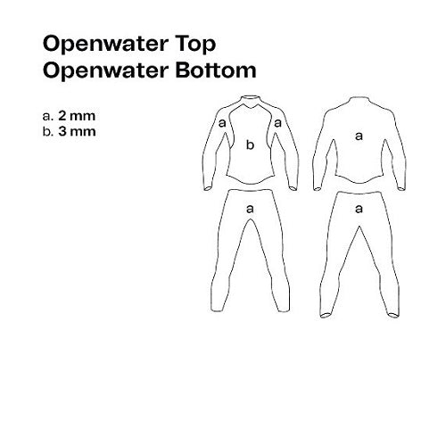 Orca Mens RS1 Long Sleeve Wetsuit Top Open Water Black specs