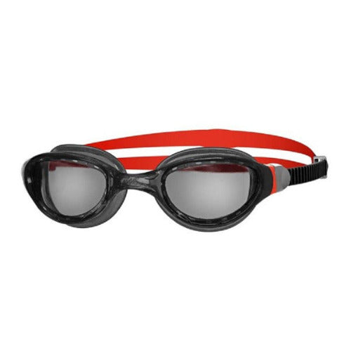 Zoggs Adult Phantom 2.0 Swim Goggles Black Smoke/Red
