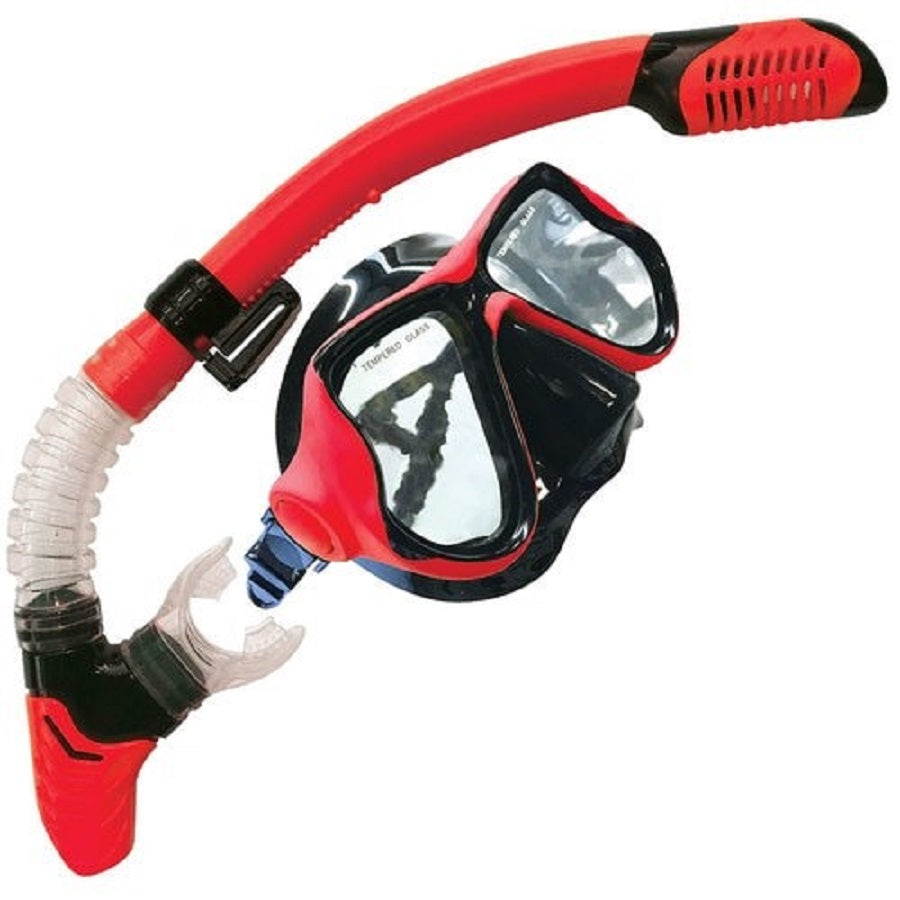 Land & Sea Ningaloo Adult Mask & Snorkel Set Red
