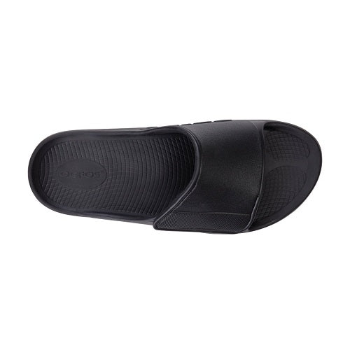 Oofos Mens Ooahh Sport Flex Adjustable Black/Matt Black