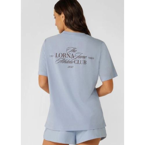 Lorna Jane Womens Athletic Club Relaxed Tee Oxford Blue