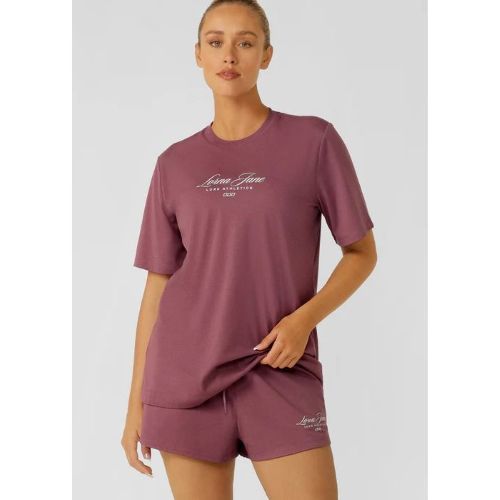 Lorna Jane Womens Luxe Athletic Relaxed Tee Renaissance Rose
