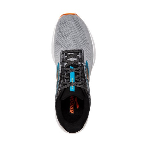 Brooks Mens Launch 10 Black/Grey/Orange Fish