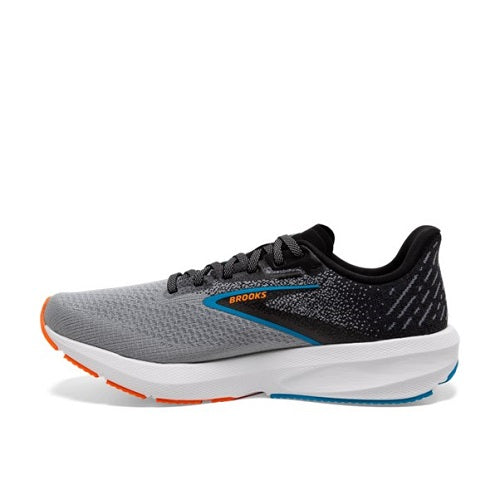 Brooks Mens Launch 10 Black/Grey/Orange Fish