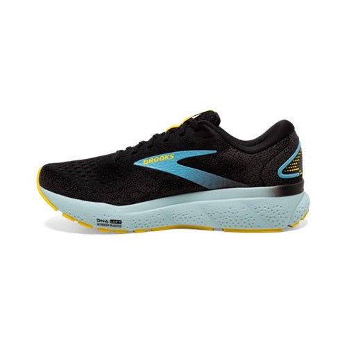 Brooks Mens Ghost 16 2E Black/Forged Iron/Blue