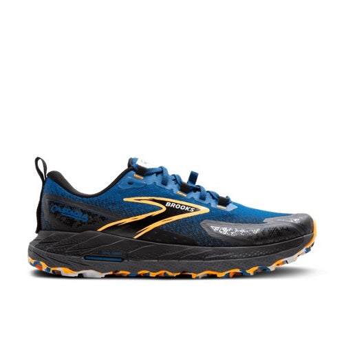 Brooks Mens Cascadia 18 Blue Sapphire/Black/Orange