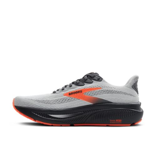 Brooks Mens Ghost 17 D Oyster Mushroom/Orange/Ebony