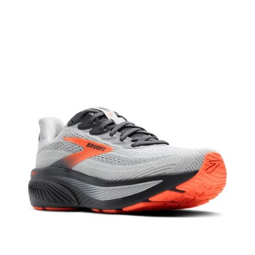 Brooks Mens Ghost 17 D Oyster Mushroom/Orange/Ebony
