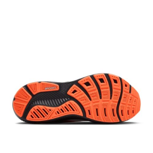 Brooks Mens Ghost 17 D Oyster Mushroom/Orange/Ebony