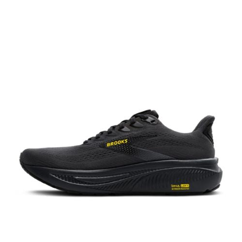 Brooks Mens Ghost 17 D Ebony/Black/Yellow