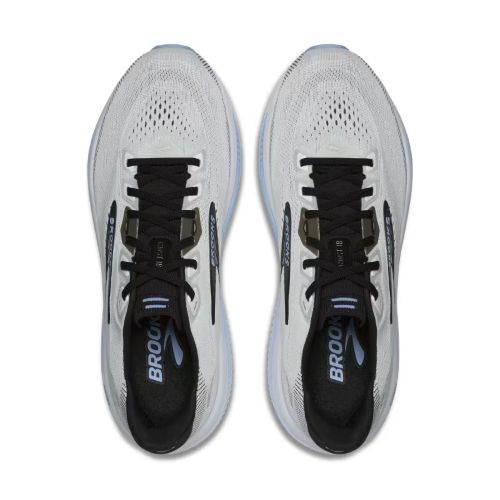 Brooks Mens Ghost 18 D White/Black/Open Air