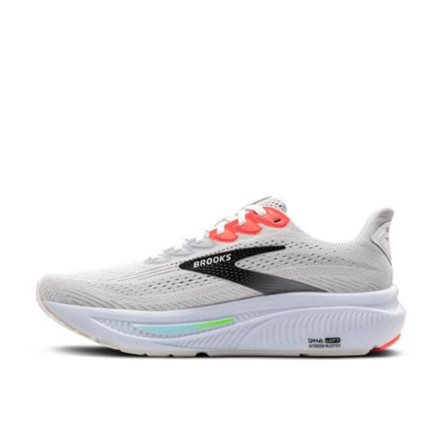 Brooks Mens Ghost 17 White/Pink Clay/Gecko
