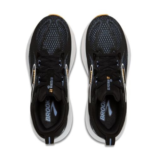 Brooks Mens Glycerin 22 2E Black/Country Blue/Org