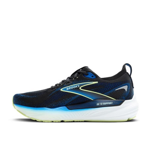 Brooks Mens Glycerin GTS 22 Black/Cobalt/Neo Yellow