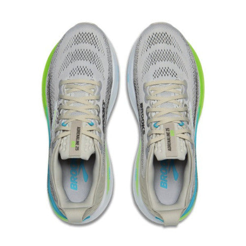 Brooks Mens Adrenaline GTS 23 D Oyster/Green Gecko/Blue