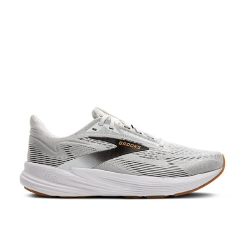 Brooks Mens Revel 8 White/Black/Oak Buff