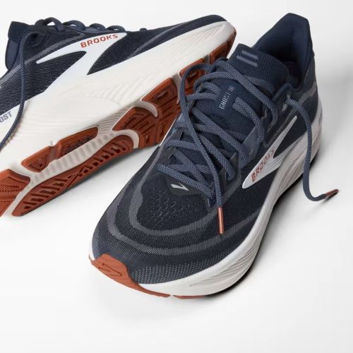 Brooks Mens Ghost 18 2E Navy/Blazer/Red Earth/Bl