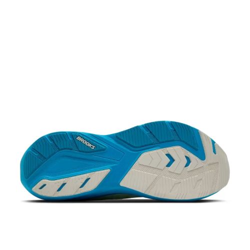 Brooks Mens Ghost Amp White/Blue/Paradise Green
