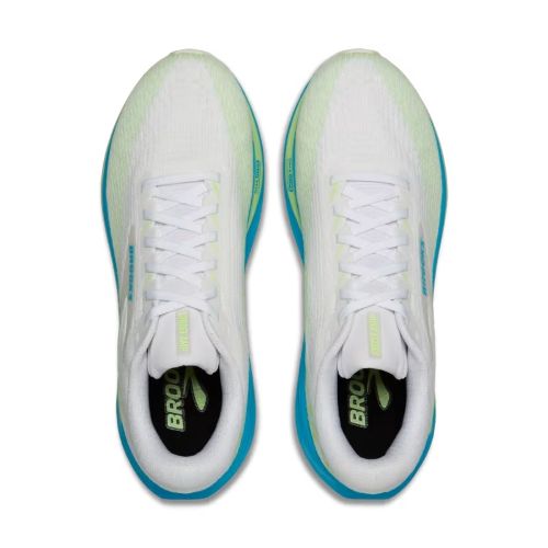 Brooks Mens Ghost Amp White/Blue/Paradise Green