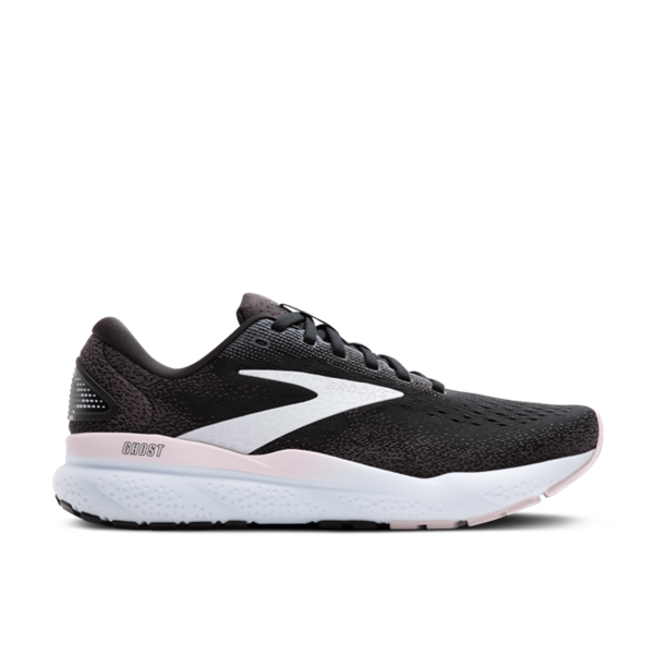 Brooks Womens Ghost 16 Black/White/Orchid Ice