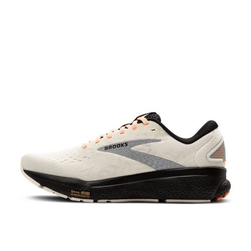 Brooks Womens Ghost 16 Ecru/Orange/Black